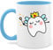 Tasse Tassen 325ml - Karneval & Fasching - Zahnfee I Zahnarzt I Zahn Fee Geschenk Zahnarzthelferin I Zahnmedizin Geschenkidee - 325 ml - Hellblau - karnevalstasse fasching- zähne carnevale tooth