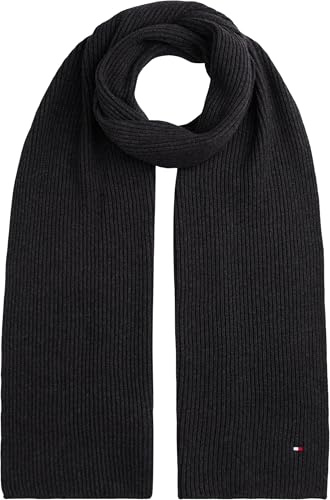 Tommy Hilfiger Herren Schal Flag Pima Cotton Cash aus Rippstrick