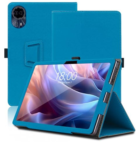 Funda para Teclast T65 MAX, 12.95 Inch, Teclast T65 MAX Tablet Funda, Funda Protectora Plegable con Soporte para Lápiz y Correa para la Muñeca, Protección Total. (Azul Claro)