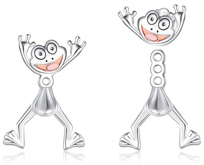 Frosch Ohrringe 925Er Sterlingsilber Frosch Ohrstecker Niedliche Tier Ohrringe Schmuck Geschenk Für Frauen Mädchen Teenager