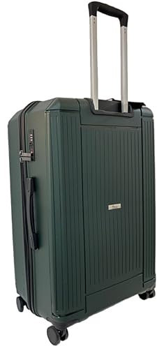 PCG THE HARD CASE (Grün L- Premium Hartschalenkoffer-mit TSA Schloss-4 Rollen-Leichter Reisekoffer- robust & stabil -Trolley mit Teleskoparm