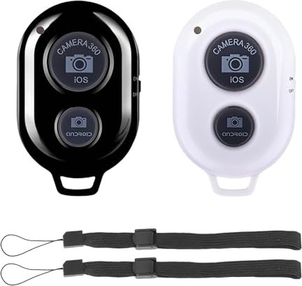 SMCEHEYA Wireless Bluetooth Camera Shutter Remote Control for Smartphones - Compatible with all IOS and Android Devices with Bluetooth(Including Wrist Strap), 2pcs Bluetooth Shutter Remote
