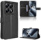 Rojeuinn Cover per Xiaomi 14T 5G custodie,Premium Portafoglio Magnetica Flip Case,Custodia con fibra di carbonio-Nero