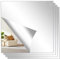 4 Pcs Petit Miroir Mural Adhesif, Miroir Autocollant Miroir Adhésif, Miroir à Coller, Miroirs Muraux, Miroirs Adhésifs en Acrylique, Miroir a Coller pour Salle de Bain Salon Chambre (20 x 20 cm)