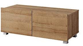 Maxi Maja Calabrini TV Schrank 100cm I TV Lowboard aus Holz I Fernsehschrank Hängendes und stehendes I Fernsehtisch TV Kommode I TV Board - Farbe Goldene Eiche