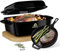KAISERTAL® emaillierter 28cm Bräter mit Deckel & eingebrannte 30cm Gusspfanne - Gusseisen-Küchenset Induktionsgeeignet - ca 6l Gusseisen Topf Oval + Gusseisenpfanne