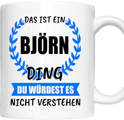 Björn Tasse | Junge Mann Namen Vorname Kosename Rufname Kaffeebecher | Das ist ein Björn Geschenk