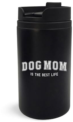 Mug de voyage isotherme avec inscription « Dog Mom The Best Life »