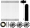 Lot de 27 tiges de brosse de cheminée 150 mm, brosse de nettoyage pour tuyau de cheminée, avec 20 tiges flexibles de 410 mm, 3 têtes de brosse, 1 connecteur de perçage + accessoires, pour cheminée et