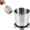 Doukesh 450ML Tazza Pieghevole in Acciaio Inossidabile Bicchiere Pieghevole Tazza Telescopica Coppa In Metallo Da Campeggio per Picnic Escursionismo (XL)