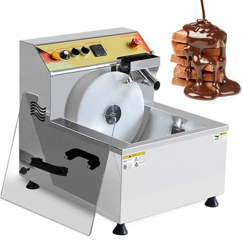 GESAIDES Commercial Chocolate Fountain Machine, Chocolate Melting Tempering Machine, Commercial Hot Chocolate Heater, 12.4L Vibration