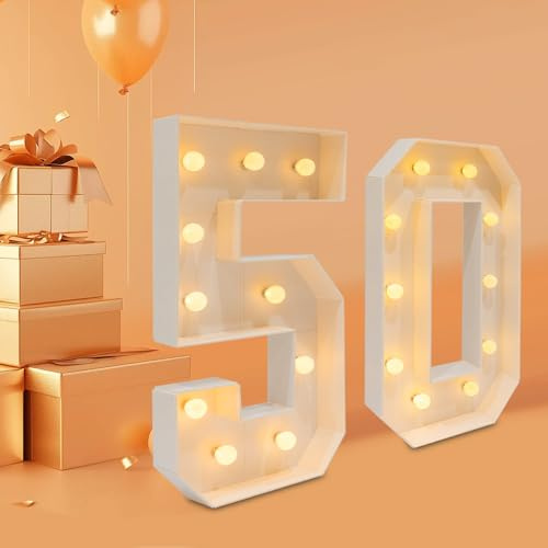 LED Zahlen Lampe | Beleuchtete Ziffern | LED Nummer Licht | Nummer Lampe | Alphabet Nachtlichter | Warmes | Geburtstag Party Dekoration (50)