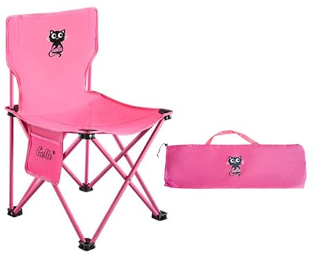 QLoztyse Chaise de Camping Portable Rose, Design Compact et Pliable pour Une Utilisation en Extérieur