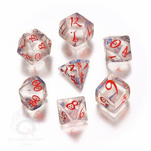 MG Juegos QW Würfel RPG klassisch Set transparent (7)