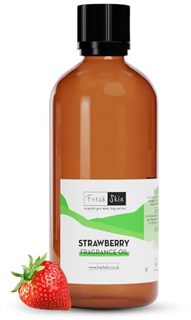 Freshskin Beauty LTD | Strawberry Fragrance Oil 100ml - Candles, Bath Bombs, Soap Making, Reed Diffusers & Wax Melts - Cosmetic Grade - Vegan Friendly