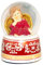 20033 Schneekugel Engel rot Sockel mit Ornamenten - mit Spieluhr Wassermusik 140mm hoch