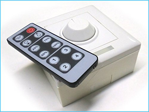 LED-Dimmer PWM PWM-Signalsteuerungskit mit Rad und IR-Fernbedienung Für 12V 8A LED-Spulenleiste