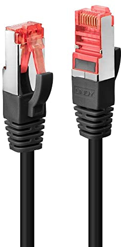 LINDY Cat.6 S/FTP Kabel, schwarz, 1,5m Patchkabel