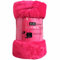 Laura Secret Fleece Faux Fur Roll Mink THROW Throws/Bed Blanket Beautiful Colours (Single, Fucshia Pink)