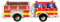 Melissa & Doug Giant Fire Truck Floor Puzzle | Jumbo Puzzle for Kids | 3 years+ | Gift for Boy or Girl, Black and White
