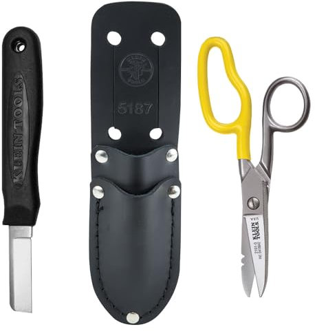 Klein Tools 46039 Cable Splicer's Kit with Cable Splicer Electricians Knife and Free-Fall Snip,Black