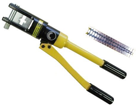 KATSU Crimpatrice Idraulica con 11 Filiere in Acciaio 16-300 mm² Crimpatrice Pinza Attrezzi Cavi Elettrici Idraulici Manuali ad Alta Pressione per Rame e Alluminio Terminali Elettrici 416374