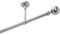 DécoProfi Gardinenstangen Chrom Matt 1-läufig Ø 16 mm L: 120 cm I Kugel (Ø 40 mm) Gardinen/Vorhangstange im Set I Inklusive Träger, Befestigung und Endstücke I Decken- oder Wandbefestigung