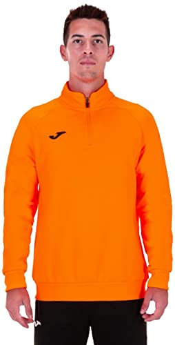 Joma - Felpa Faraon, Arancione Fosforescente, con Mezza Zip, da Uomo
