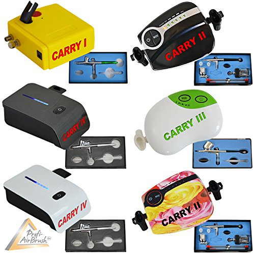 Kit Aerografo Aerografo compressore Aerografo per unghie Aerografo nail art Aerografo Rosa con compressore e Aeropenna a singola o doppia azione Facile da portare con se (Set Carry 4-TC Viola)
