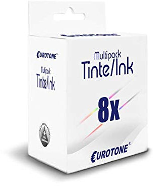 Eurotone 8X Tintenpatronen für HP OfficeJet Pro 6868 6960 6970 6975 6978 ersetzt 907XL 903XL 907 903 XL Set