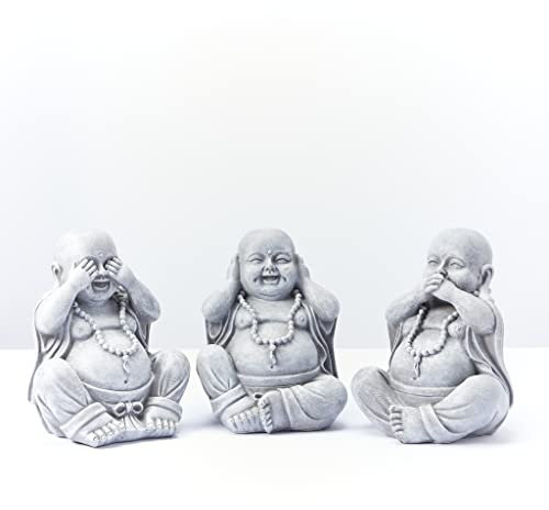 3 Wise Outdoor Decorative Hear No Evil, See No Evil Home Decor