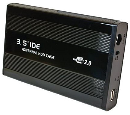 KesCom External USB Hard Drive Enclosure Metal 3.5 Inch (8.9 cm) USB 2.0 Black Only IDE