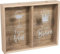 10ViN 39-1K-016 Cadre Collectionneur Bouchon Addict Bière et Vin Beige Blanc et Transparent Bois et Verre H24,5 x 5 x 30,5 cm