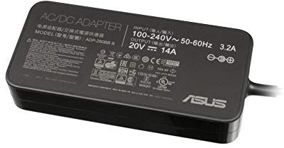 ASUS Original AC Adapter 280W, 19.5V, 1.17A, Gaming Style, Charging Adapter, Compatible with Laptops, Wall Mount, Black