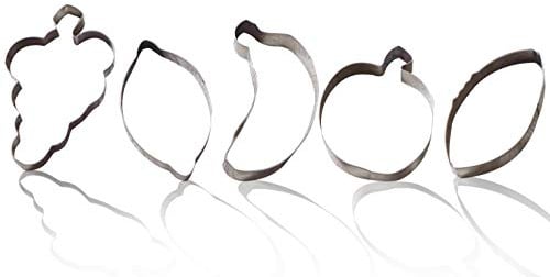 Zenker 44854 Ausstechformen-Set (UVA, Banane, Apfel, Zitrone, Avocado), Edelstahl