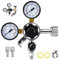 MRbrew CGA-320 Keg Regulator, Quick Disconnect CO2 Kegerator Regulator with Pressure Adjustment Knob, Beer Regulator with Safety Manual Pressure Relief Valve, with 2 Swivel Nut & 1/4’’ & 5/16’’ Barbs