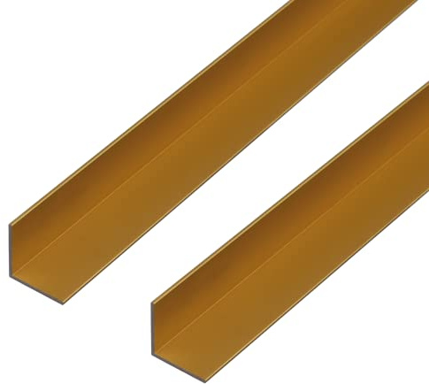 Alberts 498153 Winkelprofil | Aluminium, goldfarbig eloxiert | 1000 x 30 x 30 mm | 2er Set