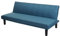 Mendler Schlafsofa HWC-J17, Couch Klappsofa Gästebett Bettsofa, Schlaffunktion Stoff/Textil 165cm - türkis-blau