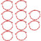 CENRONG Stringa Braccialetto 10PCS Braccialetto con 7 Nodi, Braccialetto in di Corda di Filo Bracciali Intrecciati Mano Regalo per Amici Coppia Amant (10PCS red style 1)