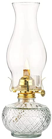 ZXNQ Lampe a petrole Ancienne, Verre Lampe à Huile, Rétro Lampe d'urgence à la Maison, Rétro décoration de Lampe,A