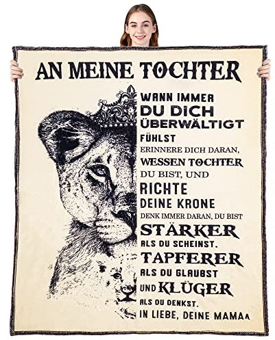 KEMEILA Personalisierte Weiche Decke Für Meine Tochter - Superweiche Flanelldecke Reisedecke Geschenk Für Geburtstag Abschlussfeier Weihnachten (60“X 50, Tochter (Mutter))