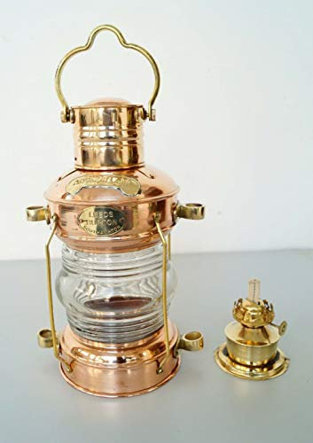 Antikes Messing Kupfer Bergmann-Lampen Marine Schiff Hängende Öl-Lampe Wand-Laterne Vintage Öllampe Laterne Beleuchtung Dekorative Lampe