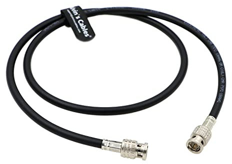 Alvin's Cables Cable coaxial BNC HD SDI de 12 G, 75 Ohm, 4K UHD BNC macho a macho, cable de vídeo de 1 m