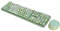 KIMISS 2.4Ghz Wireless 104, and Mouse Set Office Desktop Wireless Keyboard Key Keyboard Cute for Computer(Couleur Rose Mélangée) (green mixed color)