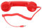 Retro 3,5-mm-Telefonhörer, Multifunktionaler, Strahlungsfreier Handtelefonempfänger, One-Touch-Bedienung für Handy-Computer (Rot)