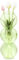 Navaris Florero de Burbujas - Jarron Cristal para Decoracion hogar - Centro de Mesa Decorativo - Jarrón Moderno con diseño Minimalista - 12 x 12 x 34 cm - Verde