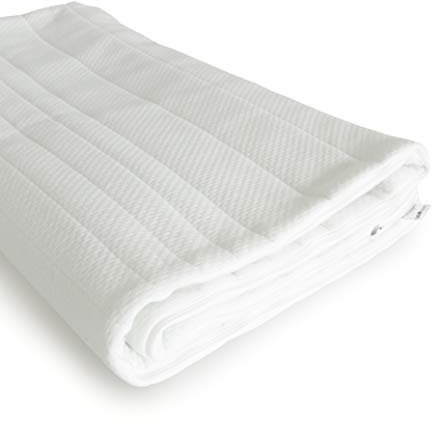 Hochwertiger Komfort Topperbezug 120x200cm 4-6cm Kernhöhe - Doppeltuch mit Klimafaser versteppt - Allergiker geeignet - 60 Grad waschbar - 4-seitiger Reißverschluss - Bezug für Topper