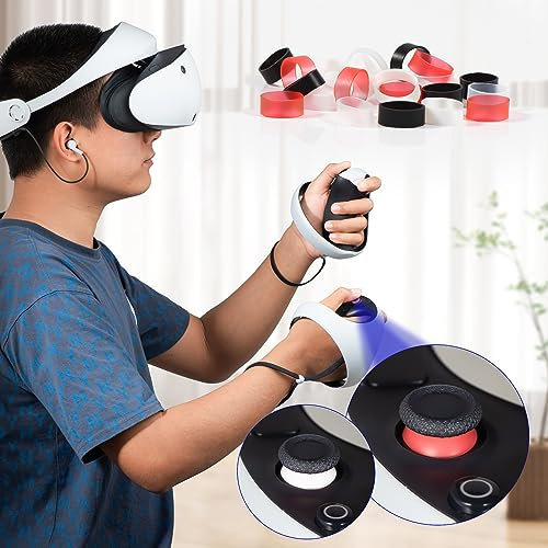 24 PCS Joystick Protectors Silicone Protective Ring For ROG ALLY/Steam Deck/PSVR2/Xbox/PS5 Game Controller Handle Remote Stick Protector Ring Cover