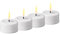 Deluxe Homeart LED-Teelichter für den Innenbereich, flammenlos, Weiß, 4 Stück – mit Real Flame™ Technologie – batteriebetriebene Kerze