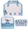 Disney Stitch Blaues Set von DREI Reise-Kosmetiktaschen mit Reißverschluss